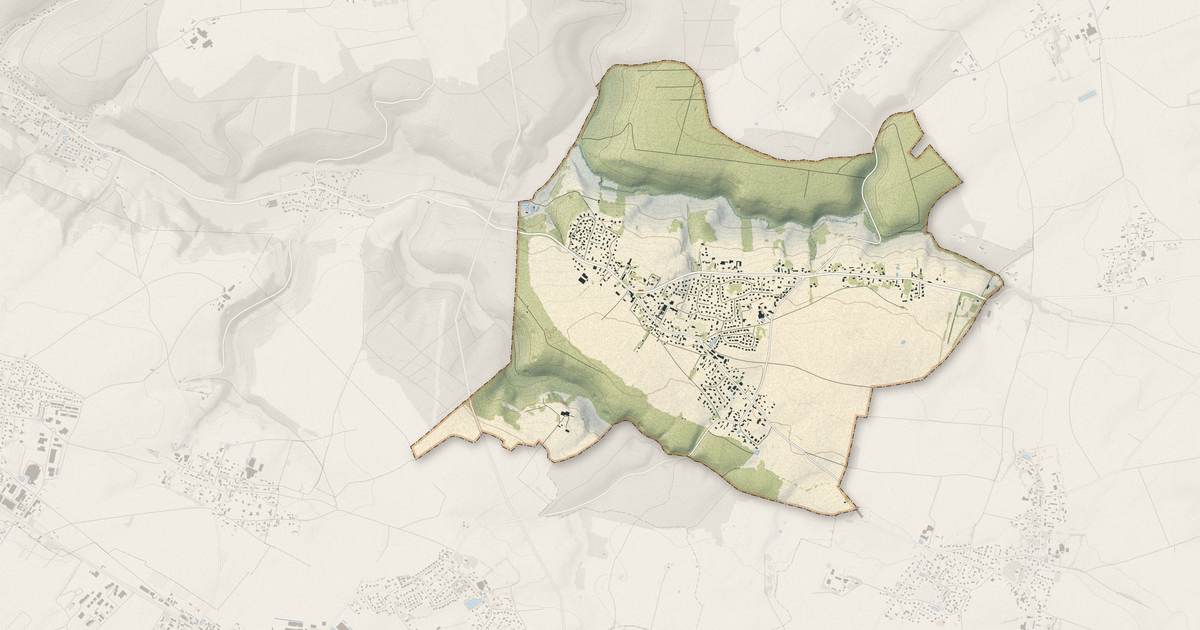 Portrait cartographique de Montmain : relief, eau, forêts, bâti et voies, calculés à partir des données de l'IGN