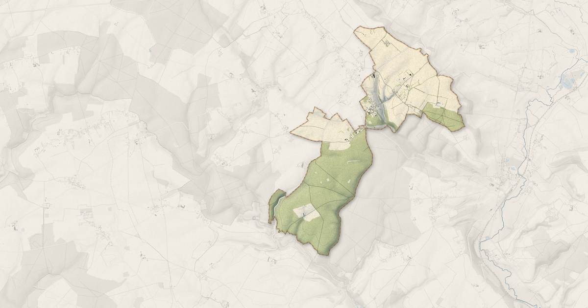 Portrait cartographique de Montroty : relief, eau, forêts, bâti et voies, calculés à partir des données de l'IGN