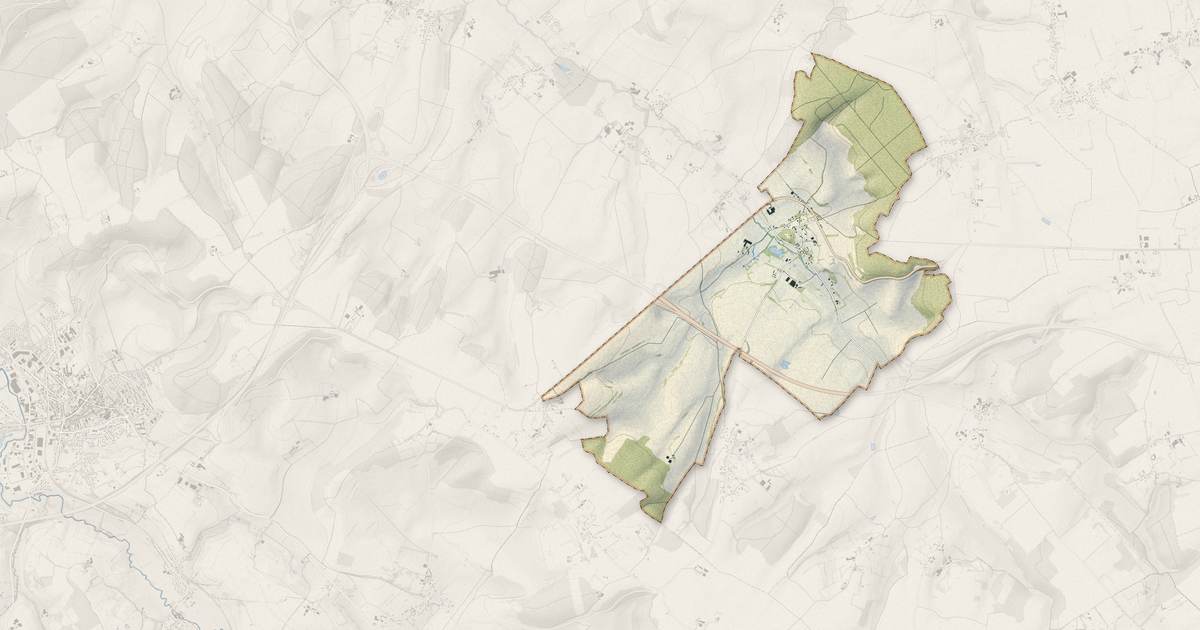 Portrait cartographique de Mortemer : relief, eau, forêts, bâti et voies, calculés à partir des données de l'IGN