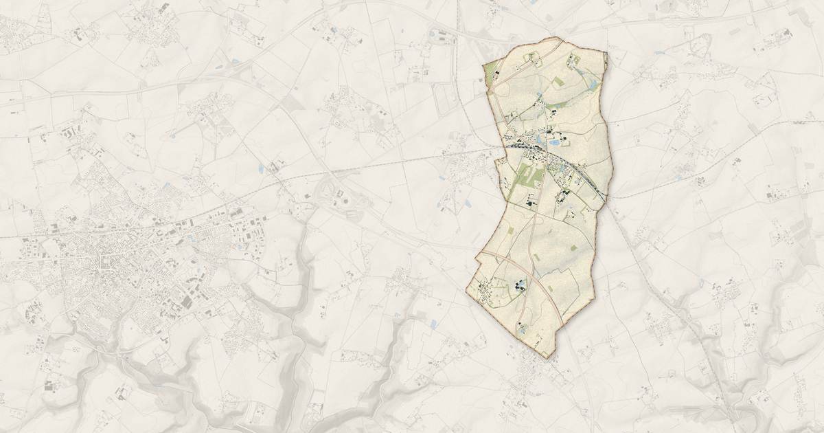 Portrait cartographique de Motteville : relief, eau, forêts, bâti et voies, calculés à partir des données de l'IGN