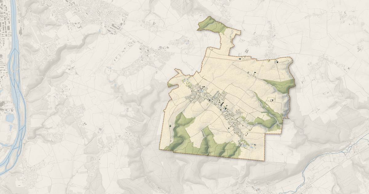 Portrait cartographique de La Neuville-Chant-d'Oisel : relief, eau, forêts, bâti et voies, calculés à partir des données de l'IGN