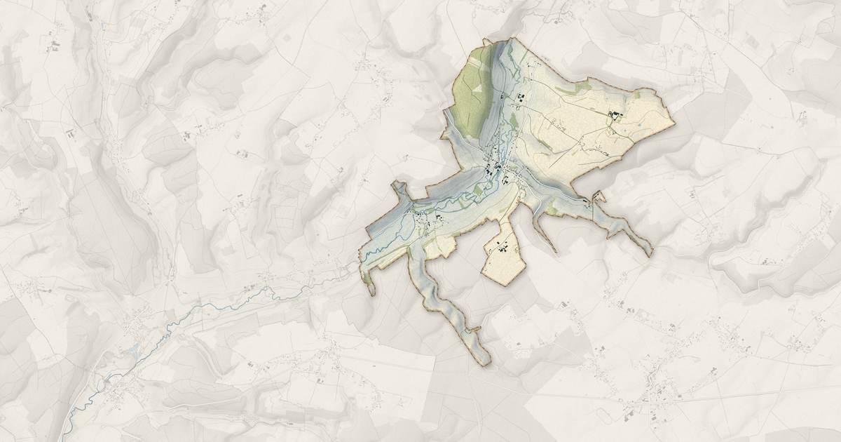 Portrait cartographique de Nolléval : relief, eau, forêts, bâti et voies, calculés à partir des données de l'IGN