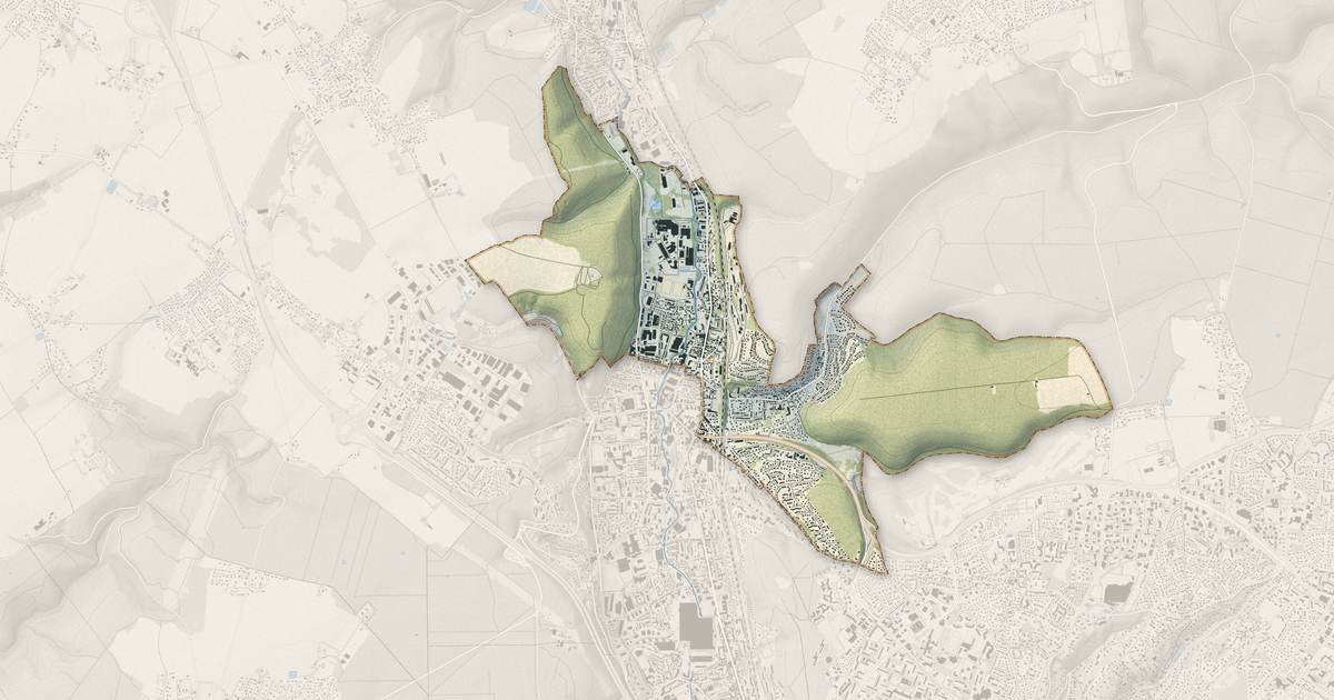 Portrait cartographique de Notre-Dame-de-Bondeville : relief, eau, forêts, bâti et voies, calculés à partir des données de l'IGN