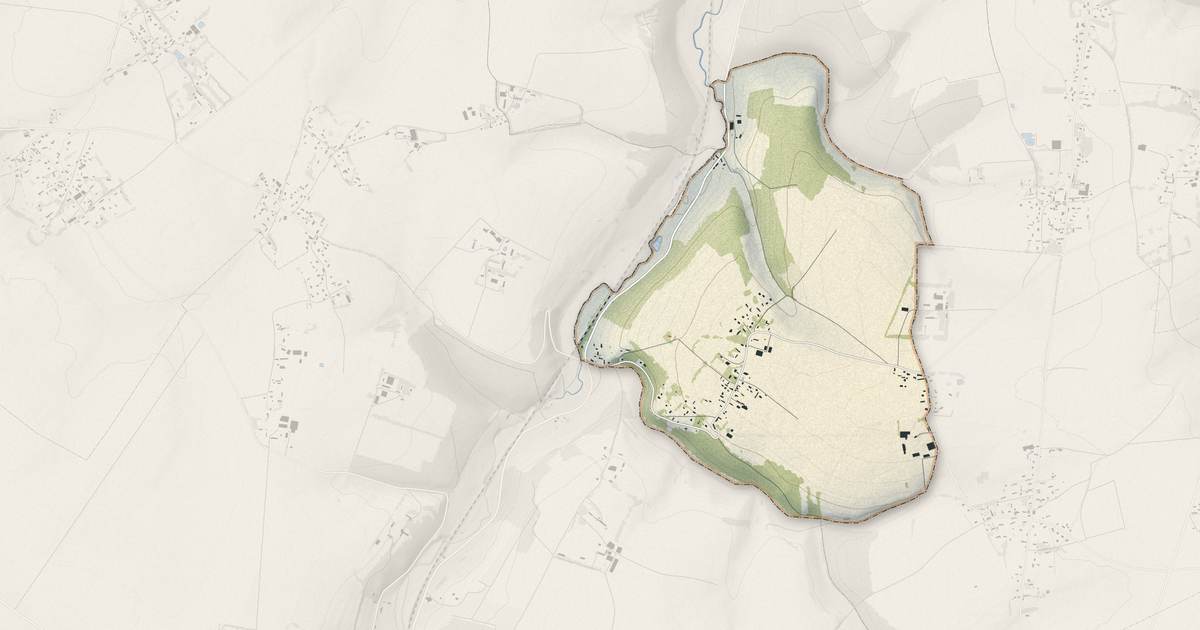 Portrait cartographique de Notre-Dame-du-Parc : relief, eau, forêts, bâti et voies, calculés à partir des données de l'IGN