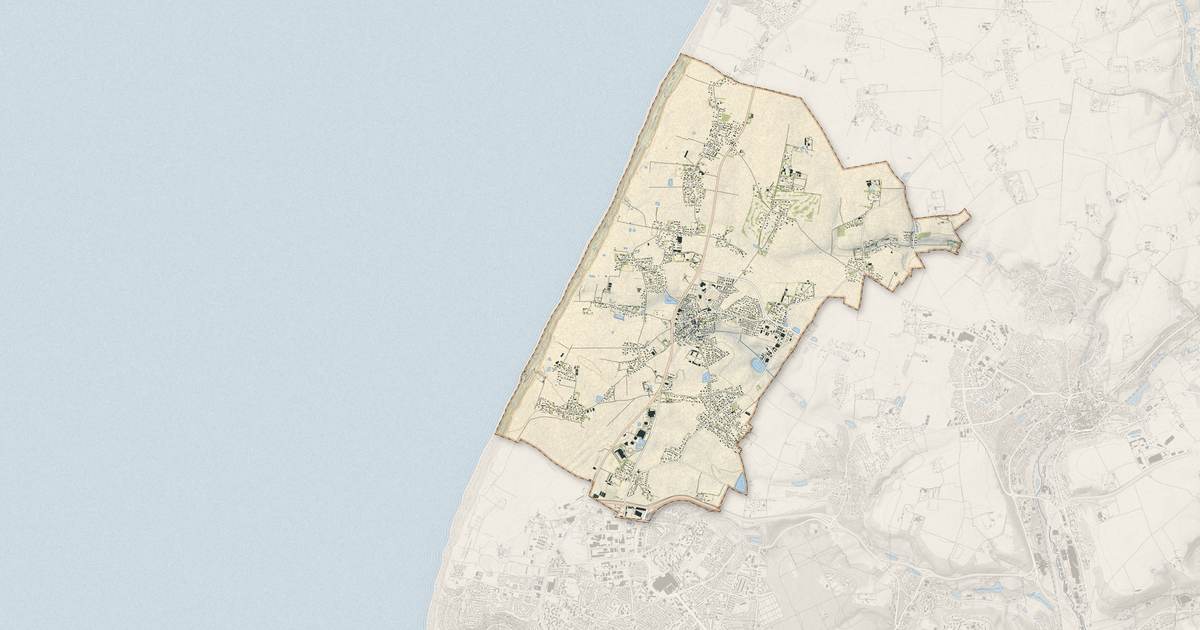 Portrait cartographique de Octeville-sur-Mer : relief, eau, forêts, bâti et voies, calculés à partir des données de l'IGN