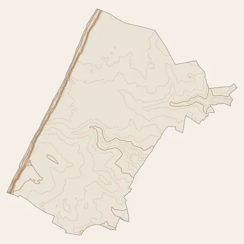 Octeville-sur-Mer : courbes de niveau