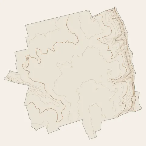 Offranville : courbes de niveau