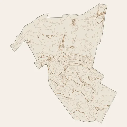 Le Petit-Quevilly : courbes de niveau