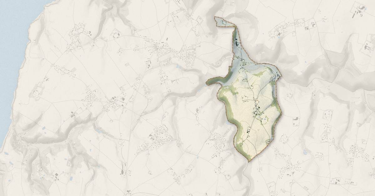 Portrait cartographique de Pierrefiques : relief, eau, forêts, bâti et voies, calculés à partir des données de l'IGN