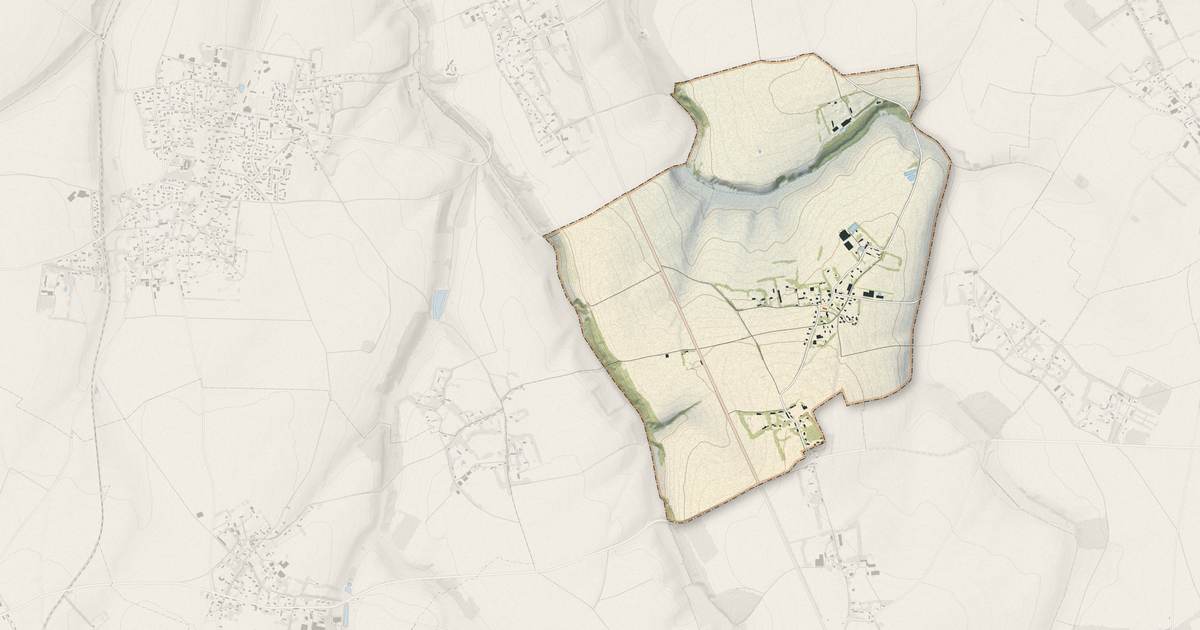 Portrait cartographique de Pleine-Sève : relief, eau, forêts, bâti et voies, calculés à partir des données de l'IGN