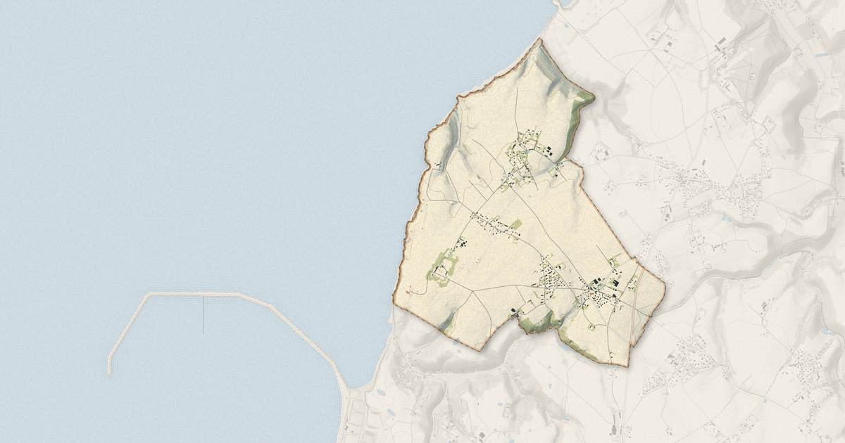 Portrait cartographique de La Poterie-Cap-d'Antifer : relief, eau, forêts, bâti et voies, calculés à partir des données de l'IGN