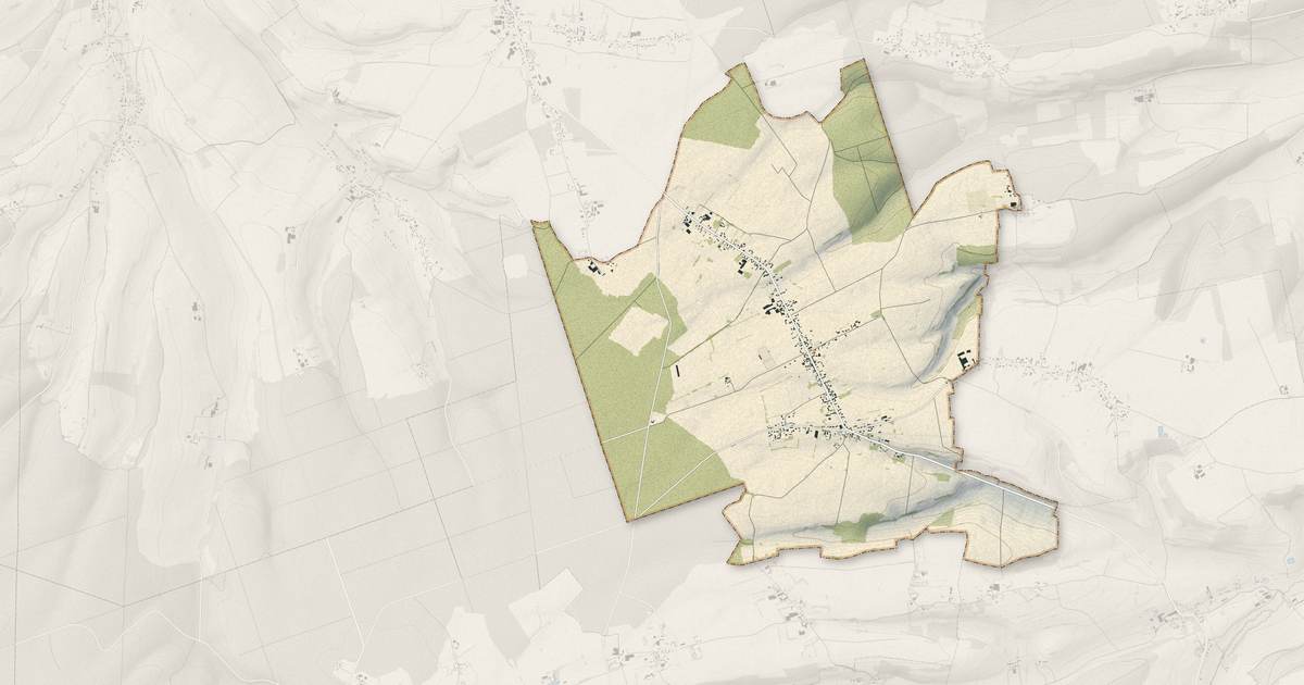 Portrait cartographique de Richemont : relief, eau, forêts, bâti et voies, calculés à partir des données de l'IGN