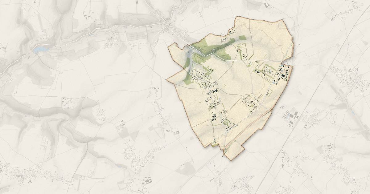 Portrait cartographique de La Rue-Saint-Pierre : relief, eau, forêts, bâti et voies, calculés à partir des données de l'IGN