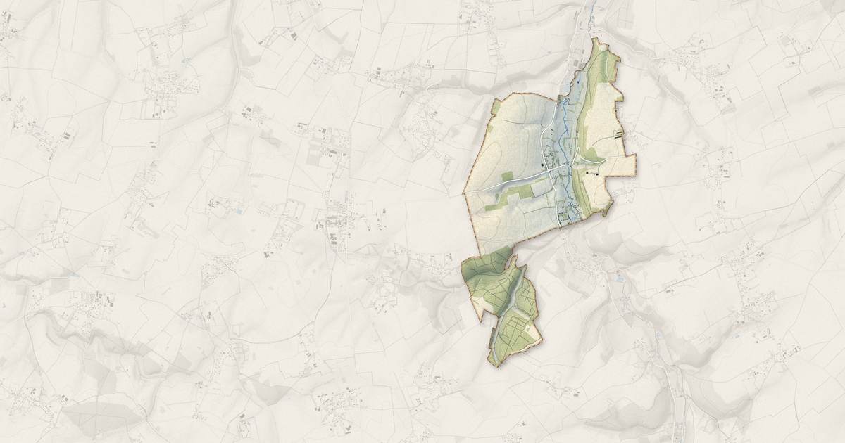 Portrait cartographique de Saâne-Saint-Just : relief, eau, forêts, bâti et voies, calculés à partir des données de l'IGN