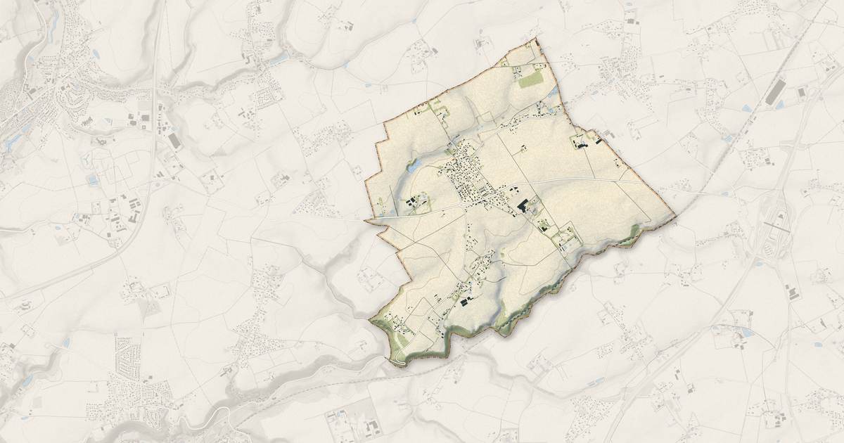 Portrait cartographique de Sainneville : relief, eau, forêts, bâti et voies, calculés à partir des données de l'IGN
