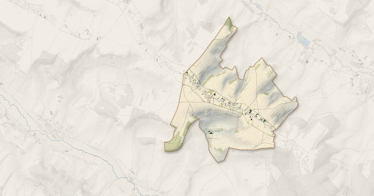 Portrait cartographique de Sainte-Agathe-d'Aliermont : relief, eau, forêts, bâti et voies, calculés à partir des données de l'IGN