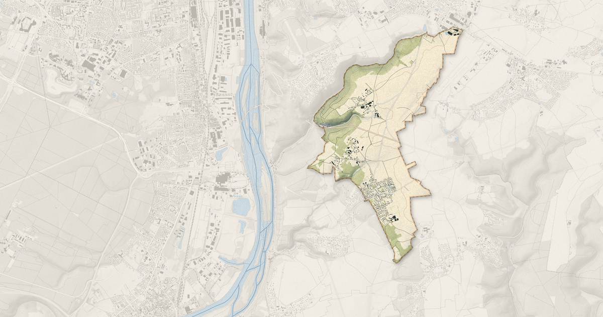 Portrait cartographique de Saint-Aubin-Celloville : relief, eau, forêts, bâti et voies, calculés à partir des données de l'IGN