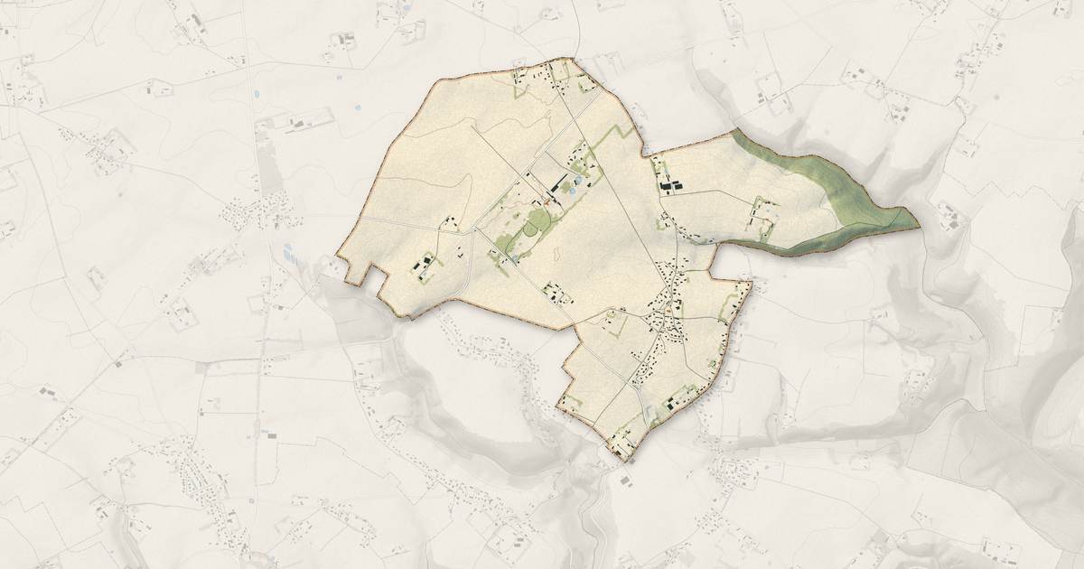Portrait cartographique de Saint-Aubin-de-Crétot : relief, eau, forêts, bâti et voies, calculés à partir des données de l'IGN