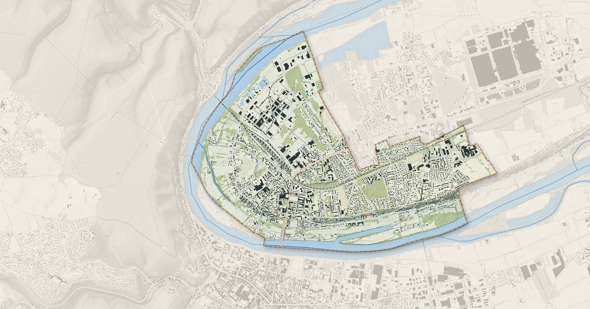 Portrait cartographique de Saint-Aubin-lès-Elbeuf : relief, eau, forêts, bâti et voies, calculés à partir des données de l'IGN