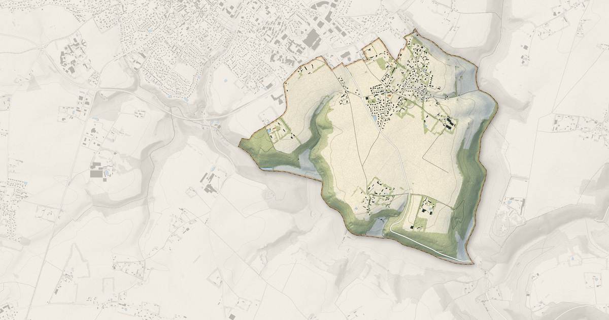 Portrait cartographique de Saint-Clair-sur-les-Monts : relief, eau, forêts, bâti et voies, calculés à partir des données de l'IGN