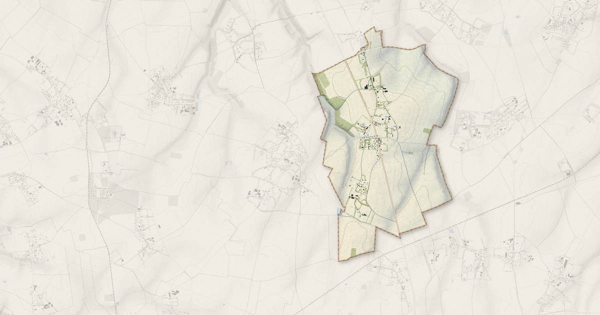 Portrait cartographique de Sainte-Colombe : relief, eau, forêts, bâti et voies, calculés à partir des données de l'IGN
