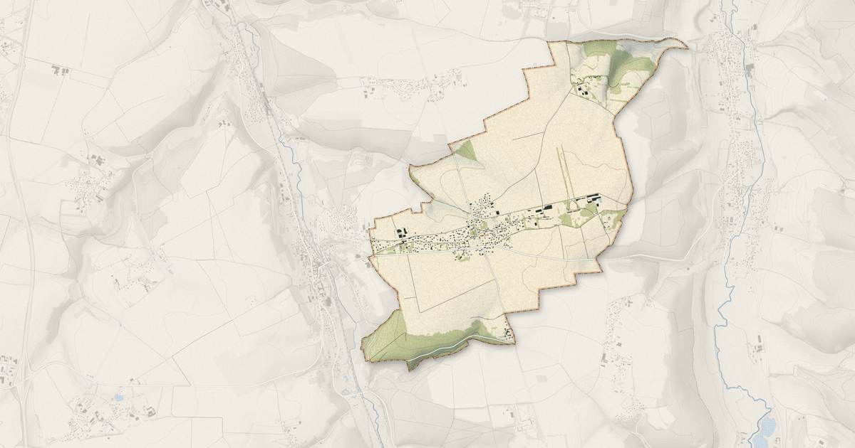 Portrait cartographique de Sainte-Foy : relief, eau, forêts, bâti et voies, calculés à partir des données de l'IGN