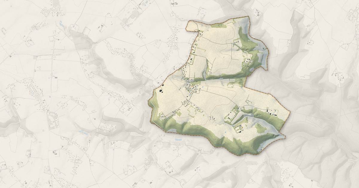 Portrait cartographique de Saint-Gilles-de-Crétot : relief, eau, forêts, bâti et voies, calculés à partir des données de l'IGN