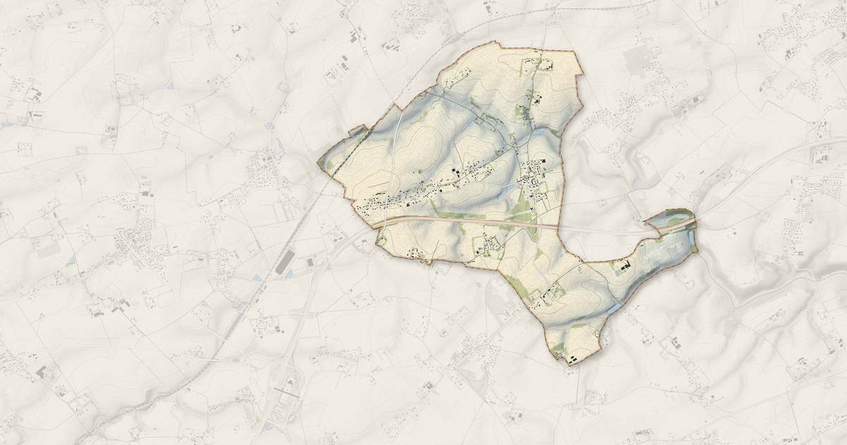 Portrait cartographique de Saint-Gilles-de-la-Neuville : relief, eau, forêts, bâti et voies, calculés à partir des données de l'IGN