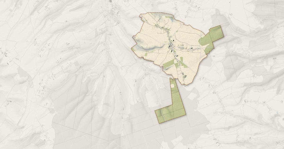 Portrait cartographique de Saint-Léger-aux-Bois : relief, eau, forêts, bâti et voies, calculés à partir des données de l'IGN