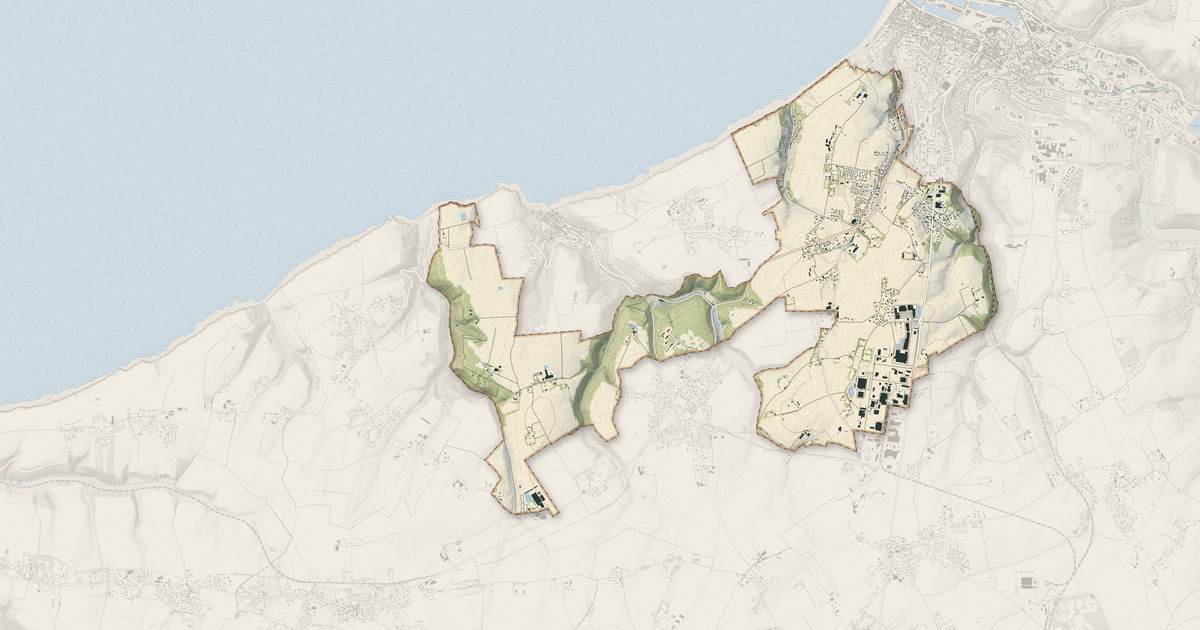 Portrait cartographique de Saint-Léonard : relief, eau, forêts, bâti et voies, calculés à partir des données de l'IGN