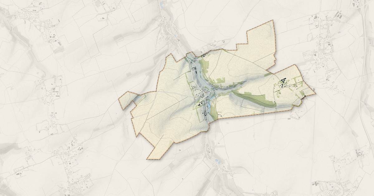 Portrait cartographique de Saint-Mards : relief, eau, forêts, bâti et voies, calculés à partir des données de l'IGN