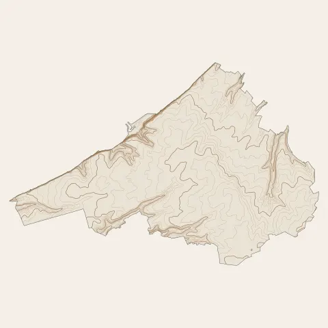 Petit-Caux : courbes de niveau