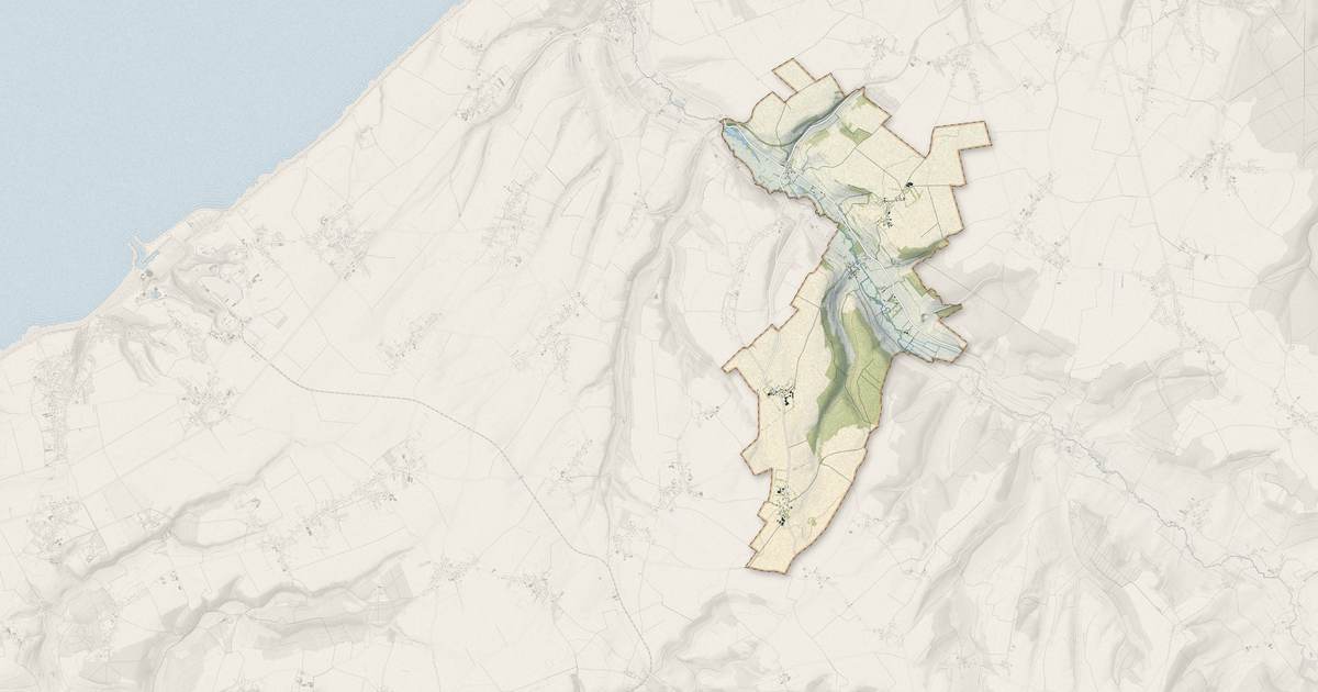Portrait cartographique de Saint-Martin-le-Gaillard : relief, eau, forêts, bâti et voies, calculés à partir des données de l'IGN
