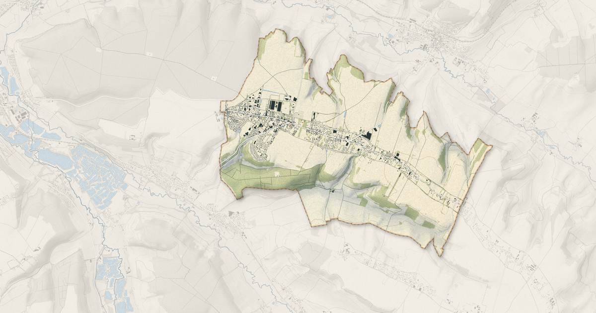 Portrait cartographique de Saint-Nicolas-d'Aliermont : relief, eau, forêts, bâti et voies, calculés à partir des données de l'IGN