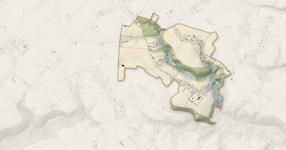 Portrait cartographique de Saint-Nicolas-de-la-Haie : relief, eau, forêts, bâti et voies, calculés à partir des données de l'IGN
