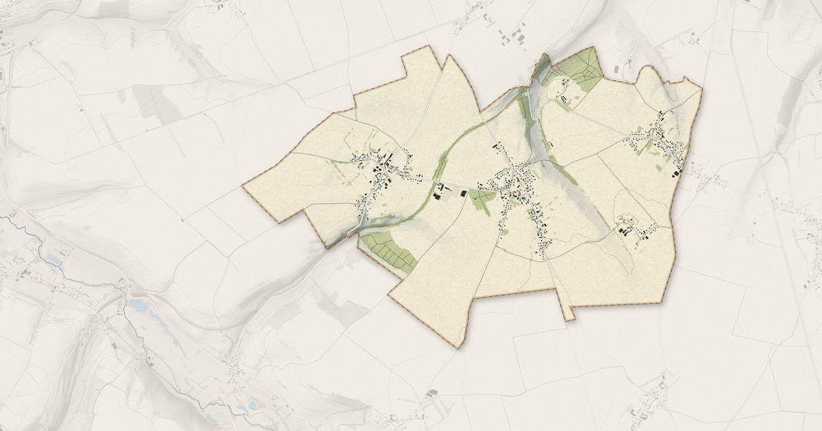 Portrait cartographique de Saint-Rémy-Boscrocourt : relief, eau, forêts, bâti et voies, calculés à partir des données de l'IGN