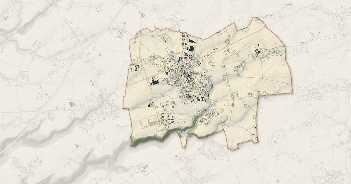 Portrait cartographique de Saint-Romain-de-Colbosc : relief, eau, forêts, bâti et voies, calculés à partir des données de l'IGN