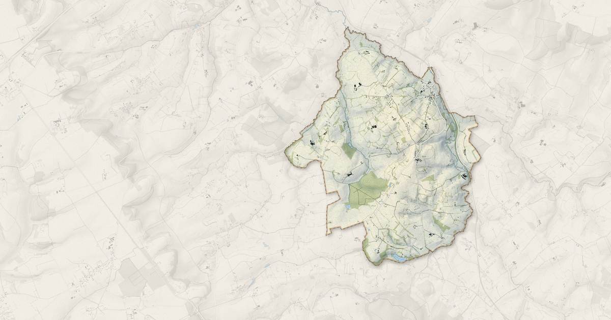 Portrait cartographique de Saint-Saire : relief, eau, forêts, bâti et voies, calculés à partir des données de l'IGN