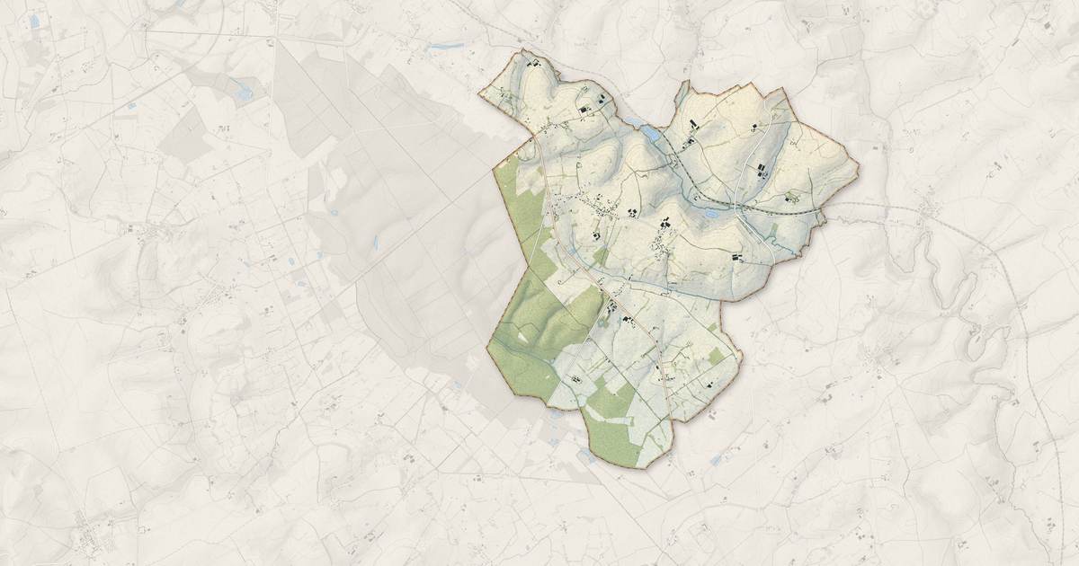 Portrait cartographique de Saumont-la-Poterie : relief, eau, forêts, bâti et voies, calculés à partir des données de l'IGN