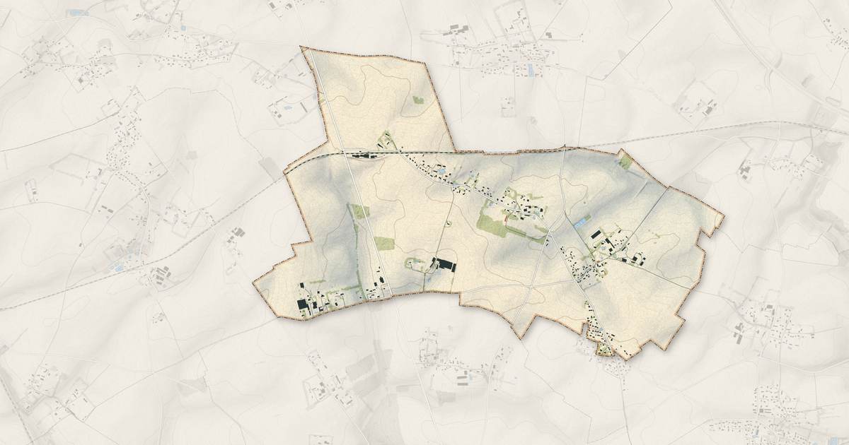 Portrait cartographique de Saussay : relief, eau, forêts, bâti et voies, calculés à partir des données de l'IGN