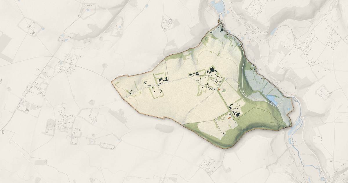 Portrait cartographique de Sommesnil : relief, eau, forêts, bâti et voies, calculés à partir des données de l'IGN