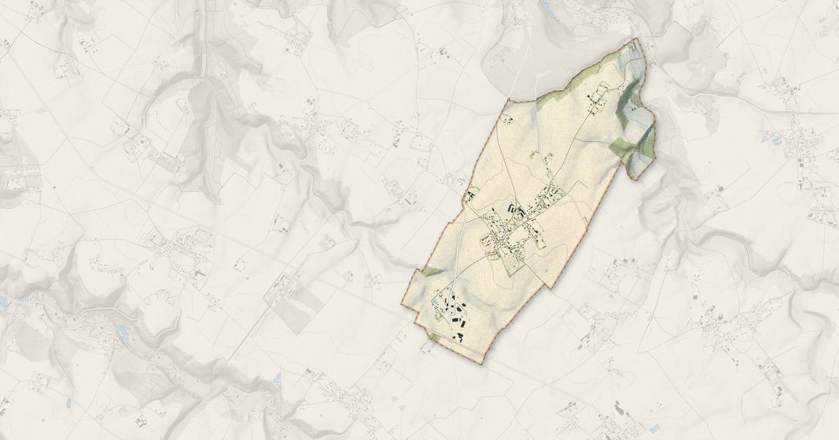 Portrait cartographique de Thiétreville : relief, eau, forêts, bâti et voies, calculés à partir des données de l'IGN