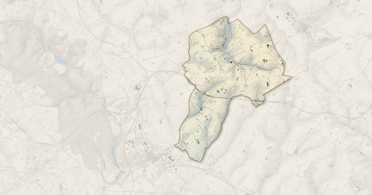 Portrait cartographique de Le Thil-Riberpré : relief, eau, forêts, bâti et voies, calculés à partir des données de l'IGN
