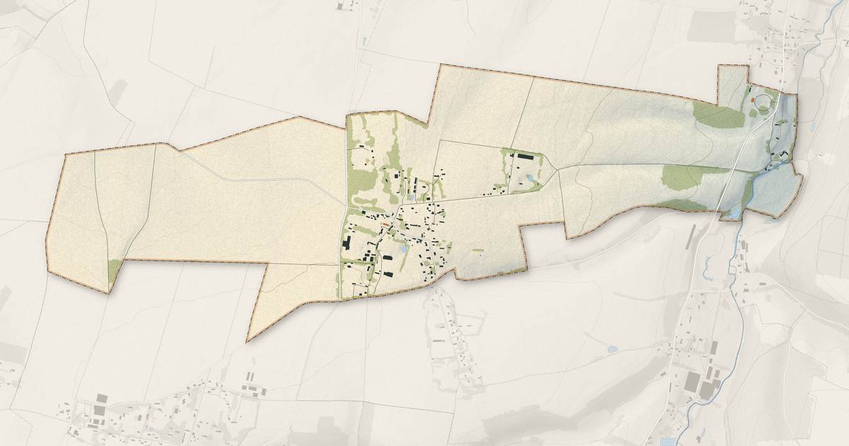 Portrait cartographique de Tocqueville-en-Caux : relief, eau, forêts, bâti et voies, calculés à partir des données de l'IGN