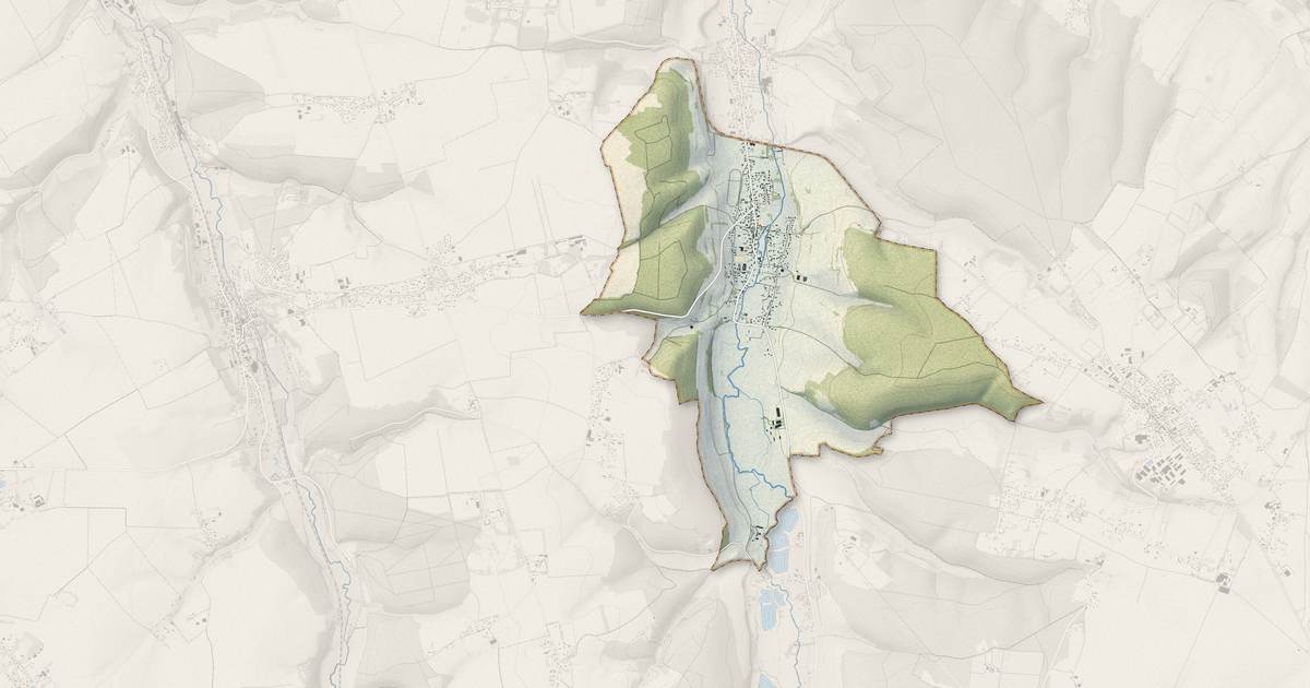 Portrait cartographique de Torcy-le-Grand : relief, eau, forêts, bâti et voies, calculés à partir des données de l'IGN