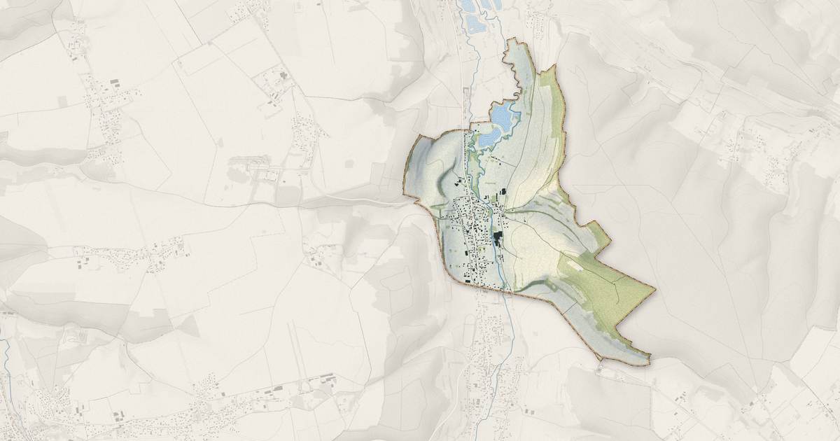 Portrait cartographique de Torcy-le-Petit : relief, eau, forêts, bâti et voies, calculés à partir des données de l'IGN