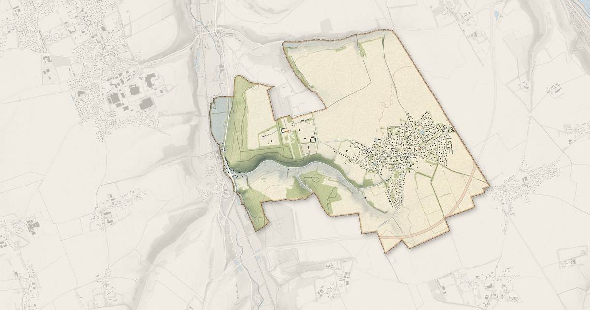Portrait cartographique de Tourville-sur-Arques : relief, eau, forêts, bâti et voies, calculés à partir des données de l'IGN