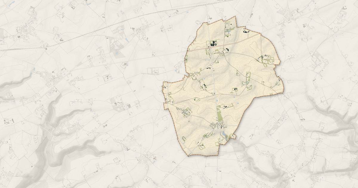 Portrait cartographique de Trouville-Alliquerville : relief, eau, forêts, bâti et voies, calculés à partir des données de l'IGN