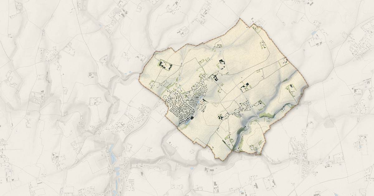 Portrait cartographique de Turretot : relief, eau, forêts, bâti et voies, calculés à partir des données de l'IGN