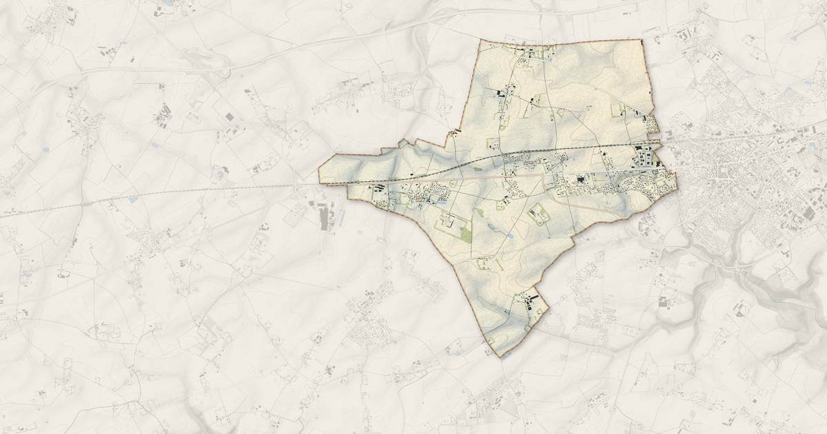 Portrait cartographique de Valliquerville : relief, eau, forêts, bâti et voies, calculés à partir des données de l'IGN
